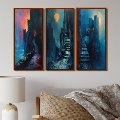 Forteresse rose du dragon I - Collection d'art mural Forteresses