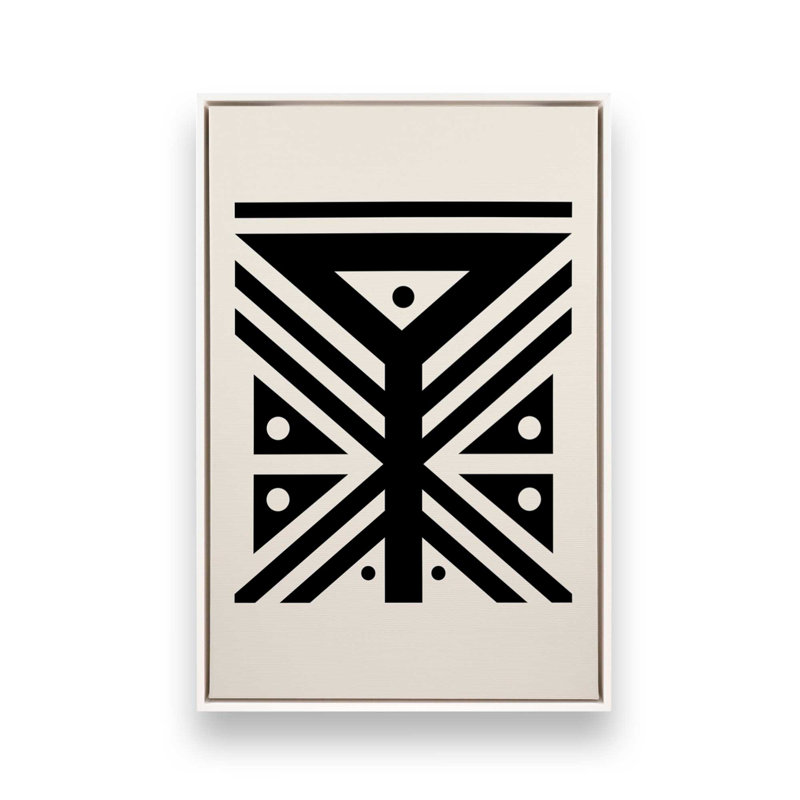 Modern Tribal Patterns I Canvas Print in a Frame, 18.75" H x 12.75" W, Opaque White