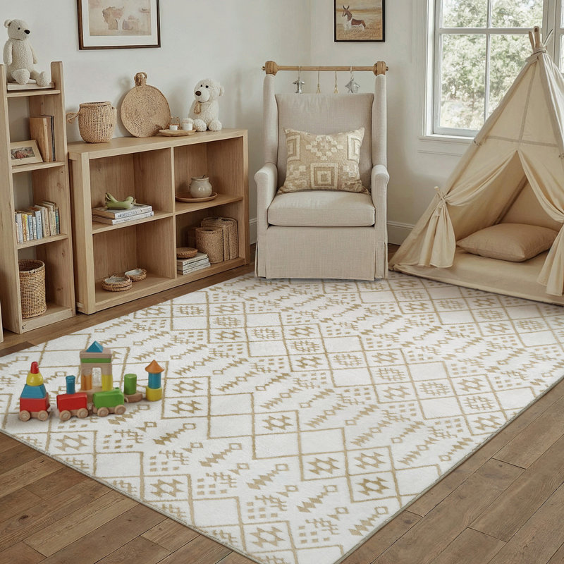 Tapis jaune clair Zephyr Weave, Jaune clair, Rectangle 5 pi x 7 pi