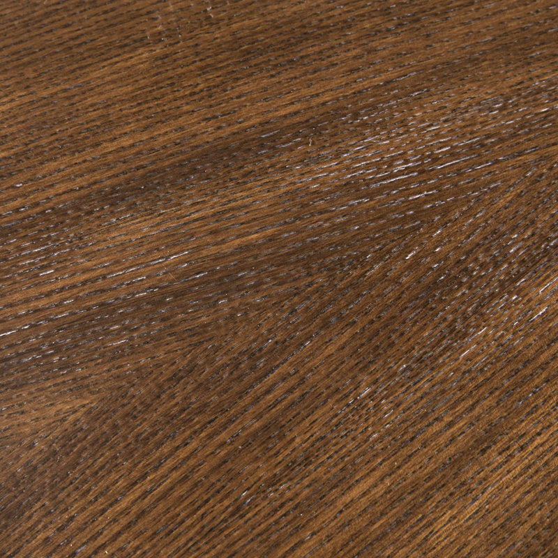 Table basse brune ronde avec placage massif et motif, 36 po de diamètre, 16,5 po de hauteur, charge maximale de 85 lb, table au fini noyer moyen, chiffon large, grand et facile à nettoyer