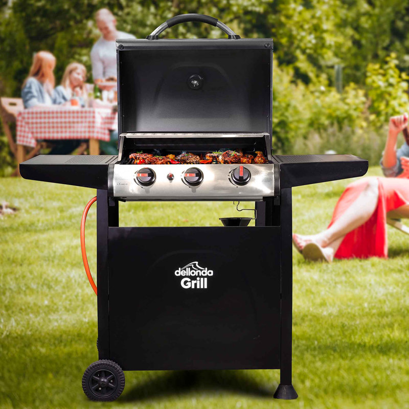 Gas BBQ Dellonda Countertop Liquid Propane Gas Grill, 3