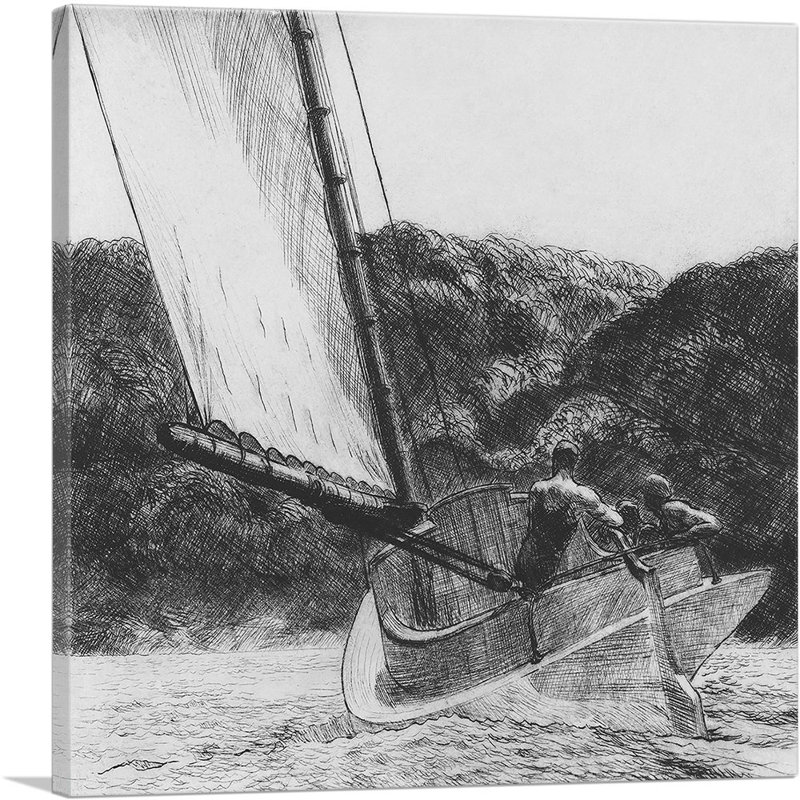 Le bateau-chat 1922 - impression, H 36 po x l 36 po x P 1,5 po