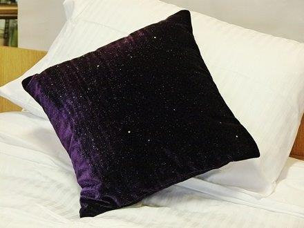 Square Cushion Cover, Aubergine