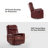Chikako Genuine Leather Swivel Rocker Manual Recliner-70690530