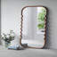Miroir surdimensionné en bois 31,4 x 1,4 x 74 po avec cadre brun unique