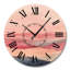 Horloge murale silencieuse contemporaine en métal rose « Fragmented Terrain in Blush »-1142717396