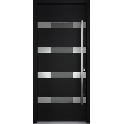Porte d'entrée en acier pré-suspendue