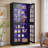 Storage Cabinet with Adjustable Shelves and LED Lights (White)-1837925139