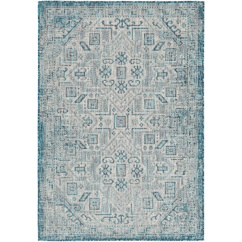 Tapis d'extérieur couleur bleu, Rectangle 4 pi x 6 pi