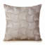 Ensemble de 4 housses de coussin en lin brodé beige et brun géométrique - Décoration de Noël élégante