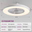 Ventilateur de plafond encastré 24 po à DEL Bluetooth Bluetooth Makaiyla avec télécommande vocale APP-242779425-258339865