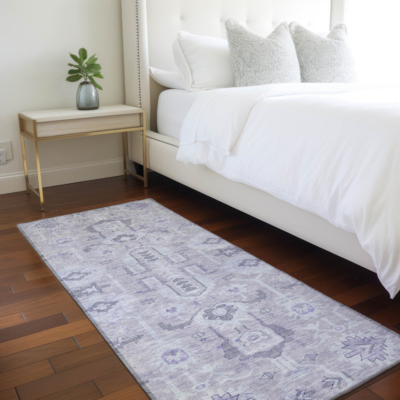 Myda Flatweave Washable Oriental Indoor / Outdoor Rug, Runner 2'3" x 7'6"
