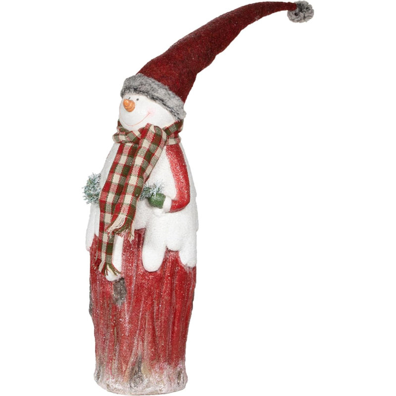 Statue de bonhomme de neige d'intérieur de 30 po avec lumières DEL et décoration de Noël