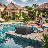 Enid Large Outdoor Bean Bag Lounge Set With Matching Ottoman Pouf-1028726695