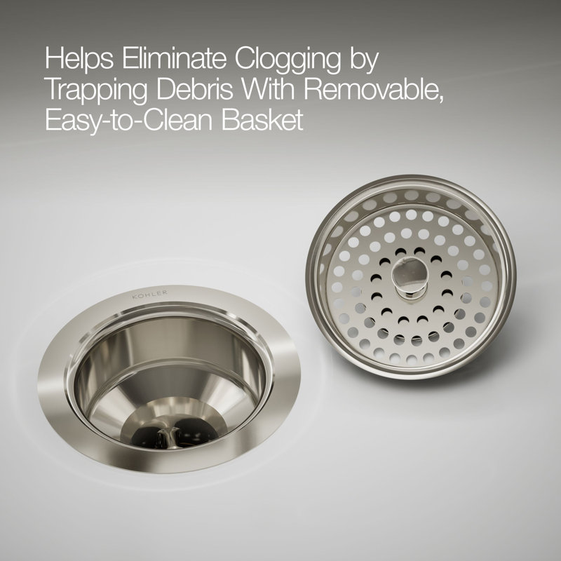 Duostrainer Basket Strainer, Vibrant Polished Nickel