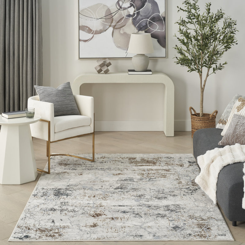 Briyith Abstract Indoor Rug, Rectangle 5'3" x 7'3"