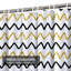 Rideau de douche sans couture à chevrons noir et or avec 12 crochets-915416187