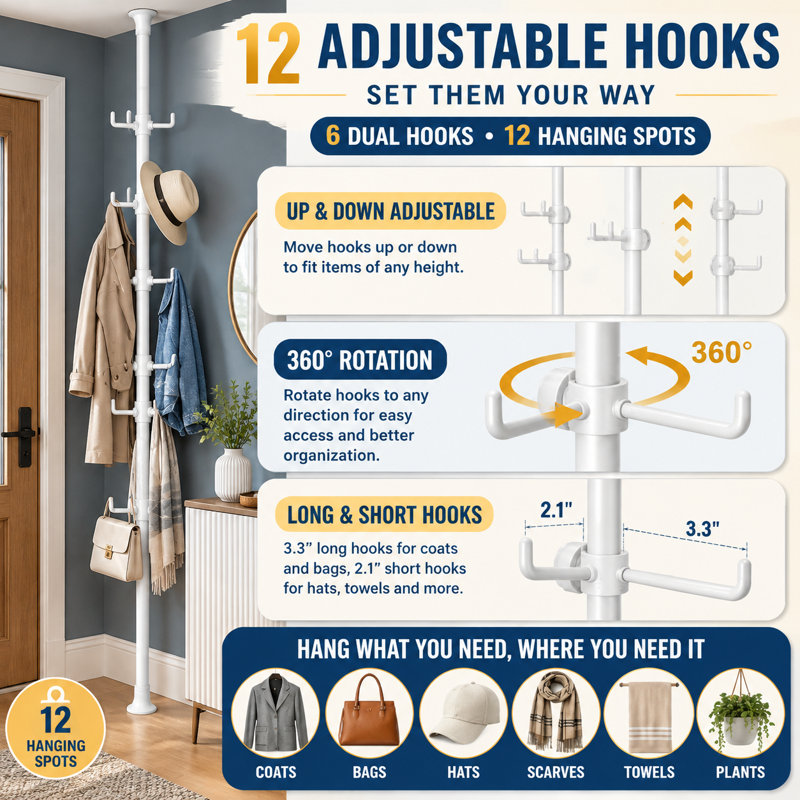 Stainless Steel Freestanding 12 - Hook
