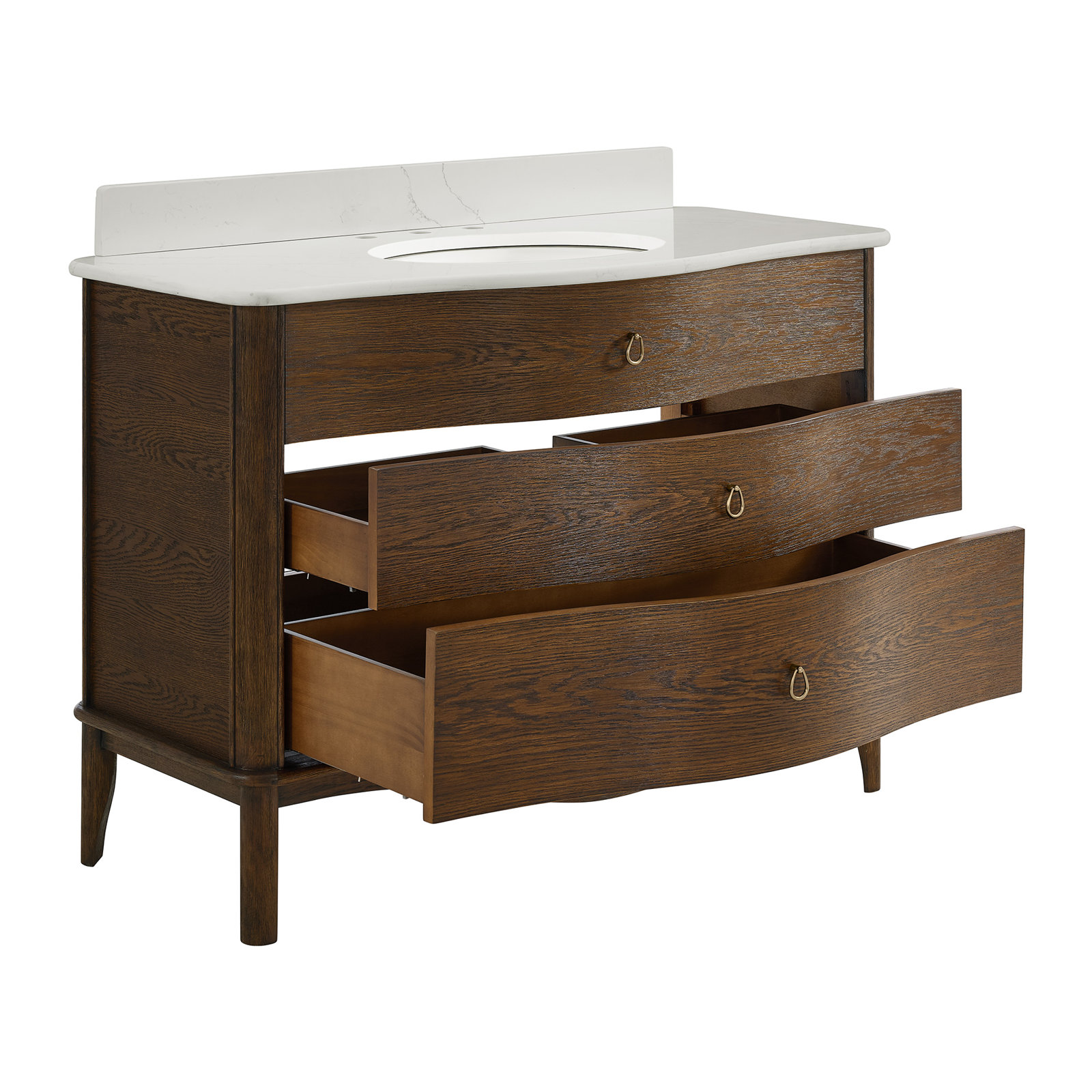 Emmy Bathroom Vanity, Enhanced Brown Oak, 48"