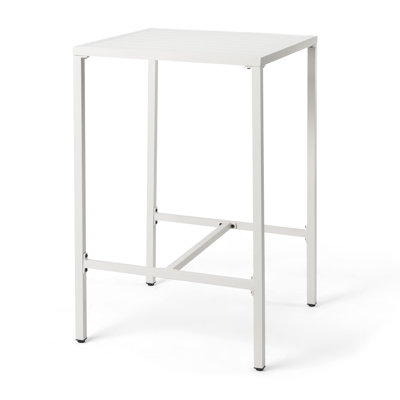 27 Inch Outdoor Aluminum Bar Table,White
