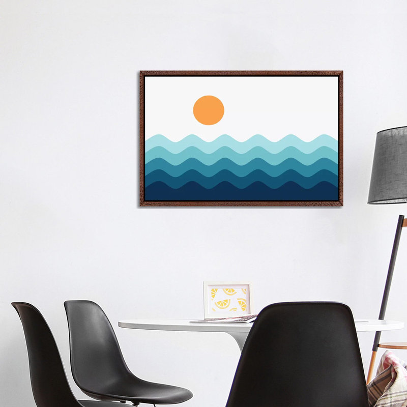 Abstract Landscape XIVB - Print on Canvas, Brown Framed, 66.04 cm H x 45.72 cm W