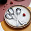 Ensemble d'ustensiles de service 10 pièces en acier inoxydable - comprenant une cuillère à rainure, une cuillère de service, une desserte à gâteaux, une fourchette et une louche à soupe - Couverts élégants pour les repas et les réceptions-823830084