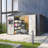 10X8 FT Outdoor Storage Shed, All Weather Metal Sheds With Lockable Doors, Tool Shed-123283225-123283222