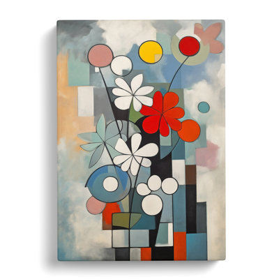 Dheftera Flowers Bauhaus Vol.4 - Wrapped Canvas Print
