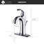 Robinet de lavabo de salle de bain à poignée demi-arche à fixation sur le comptoir - bronze huilé Stilleto-58021262