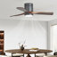 Ventilateur de plafond 42 po à 3 pales avec lumière et télécommande Ventilateur de plafond encastré moderne avec pales en bois massif avec minuteur réversible à 6 vitesses 3 couleurs-1856561773-1856561771