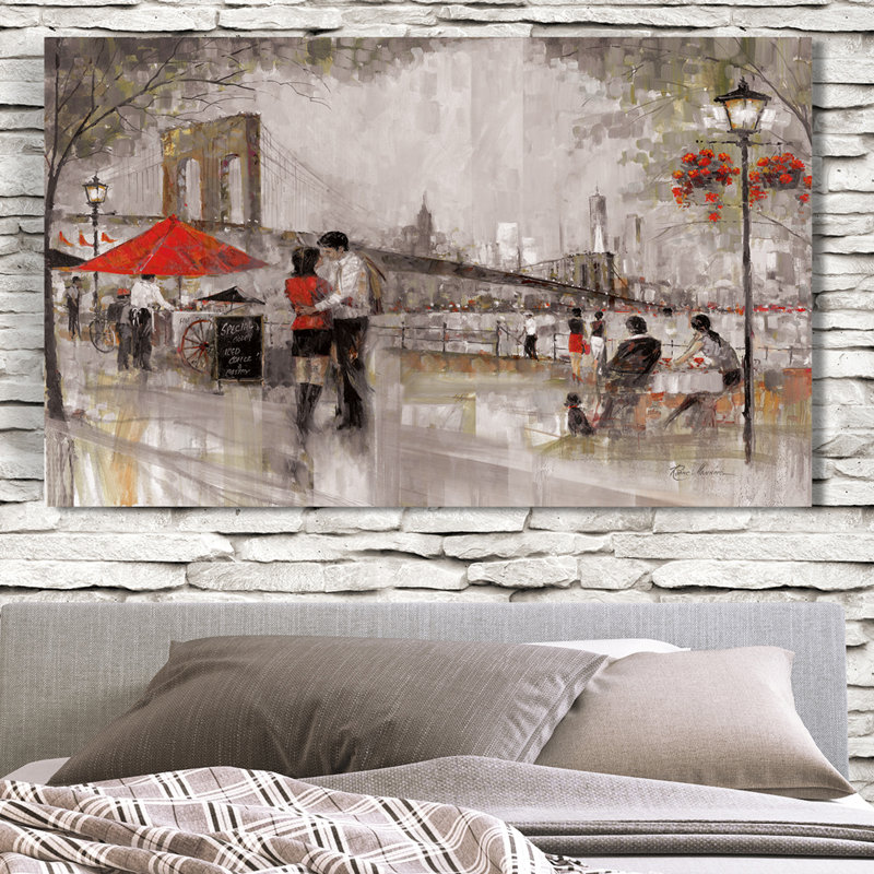 « New York Romance », reproduction d'art sur toile tendue, H 18 po x l 30 po