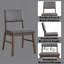 Ensemble de 2 chaises d'appoint en velours côtelé et finition noyer gris Seda-1204323823