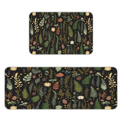 Ensemble de 2 tapis de cuisine Forest Botanicals