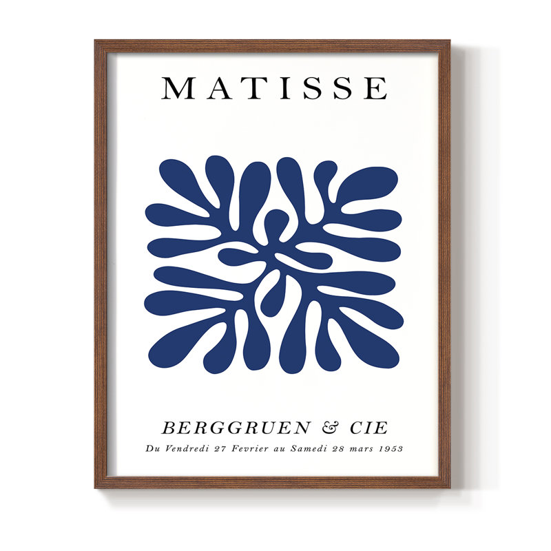 Matisse CECI, reproduction encadrée - bois massif, H 14 po x l 11 po, Brun