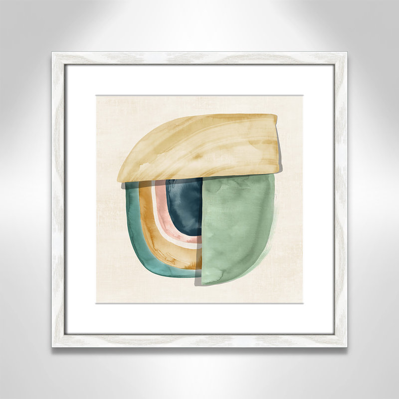 «Louella Shape Form II» par Emma Peal - reproduction de cadre photo, H 18,25 po x l 18,25 po x P 0,75 po, Grain de bois blanc
