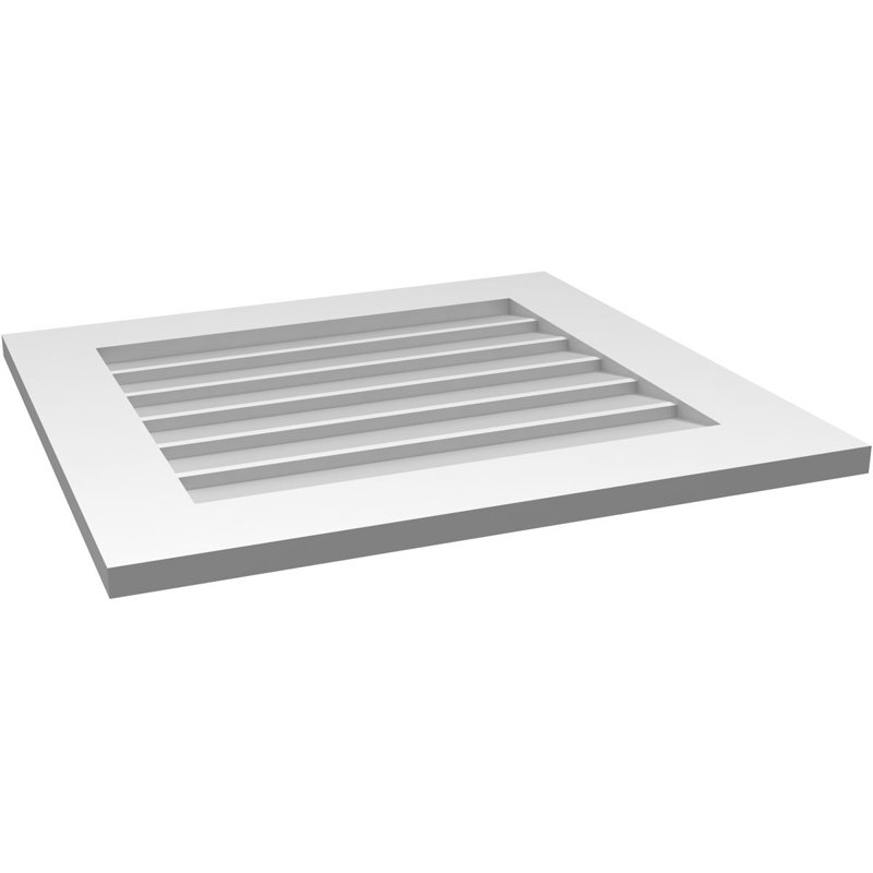 Vent à pignon rectangulaire en uréthane non-fonctionnel, H 24 po x l 26 po x P 1 po