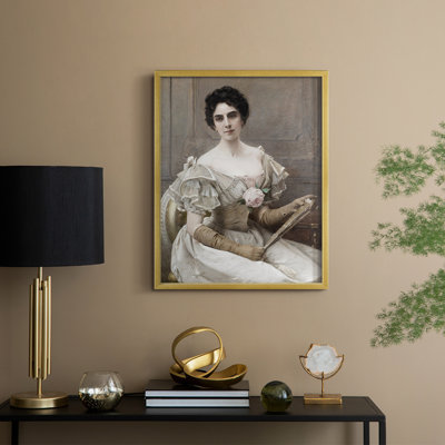 Vintage Portrait Print LXXV Framed Print - Solid Wood