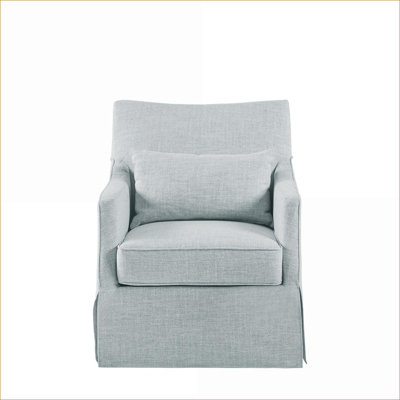 Skirted Swivel Accent Chair, Upholstered Comfortable Single Chair Seating for Adults, for Living Room Bedroom Office
