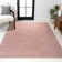 Auldridge Solid Low-Pile Pink Rug