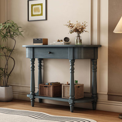 Commode 2 tiroirs 36 po avec tablette ouverte