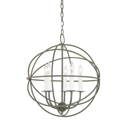 Politte 5 - Light Unique/Statement Pendant, Aged Silver