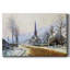 «Church at Jeufosse, Snowy Weather, 1893», toile tendue avec châssis-1878850602