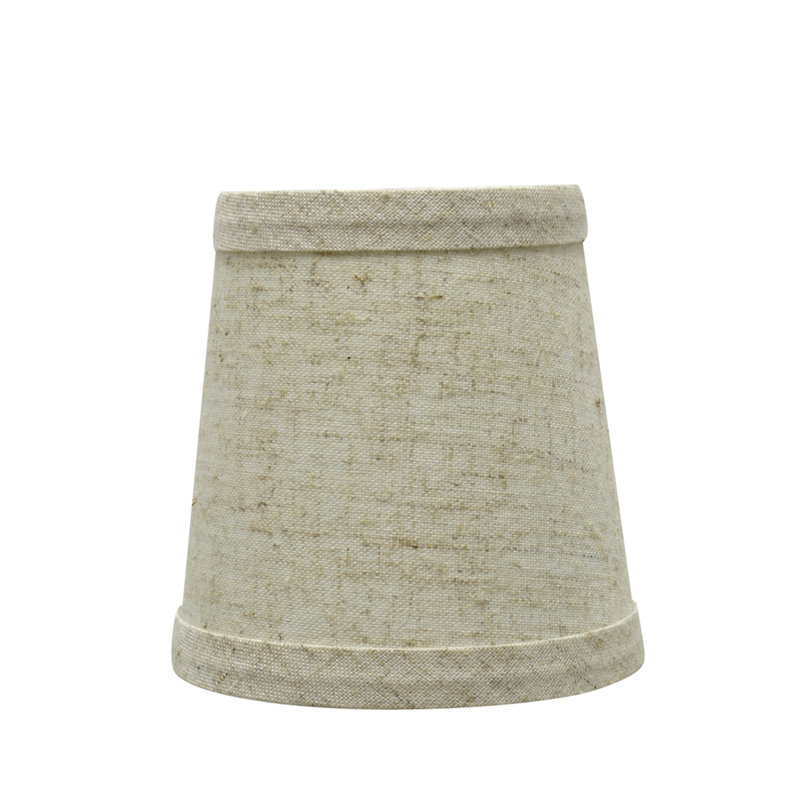 Set of 5 Beige Linen Empire Mini Chandelier Lamp Shades