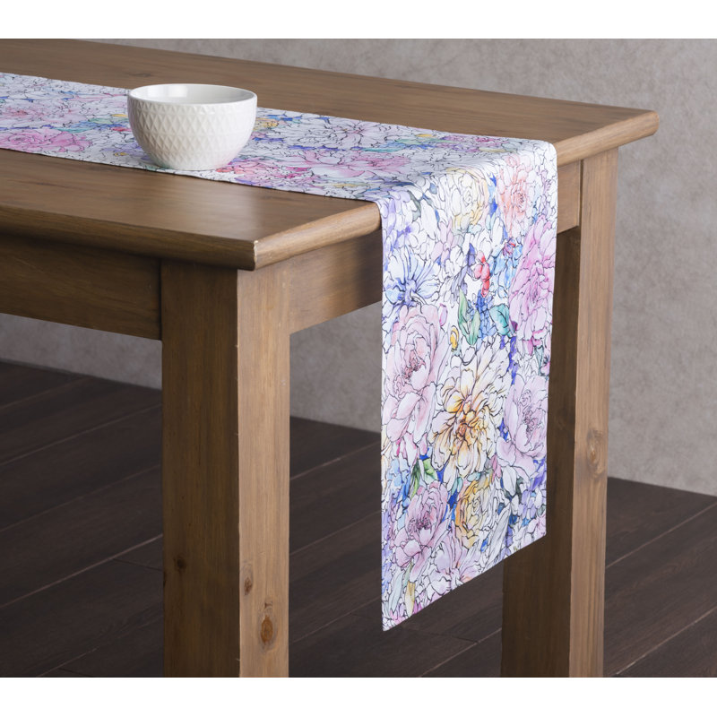 Maison d'Hermine Floral Love 100% Cotton Table Runner - Double Layer - 14.5" x 72", 72" L x 14.5" W