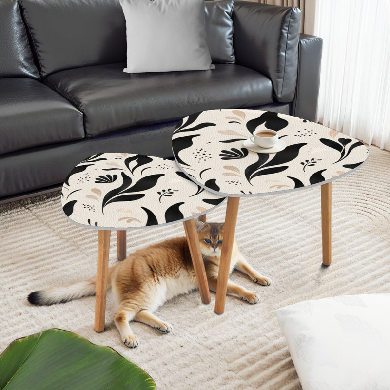 Ensemble de 2 tables basses gigognes Triangle