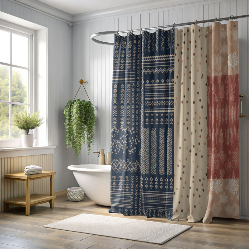 Boho Dreams - Rideau de douche Premium, H 74 po x l 71 po