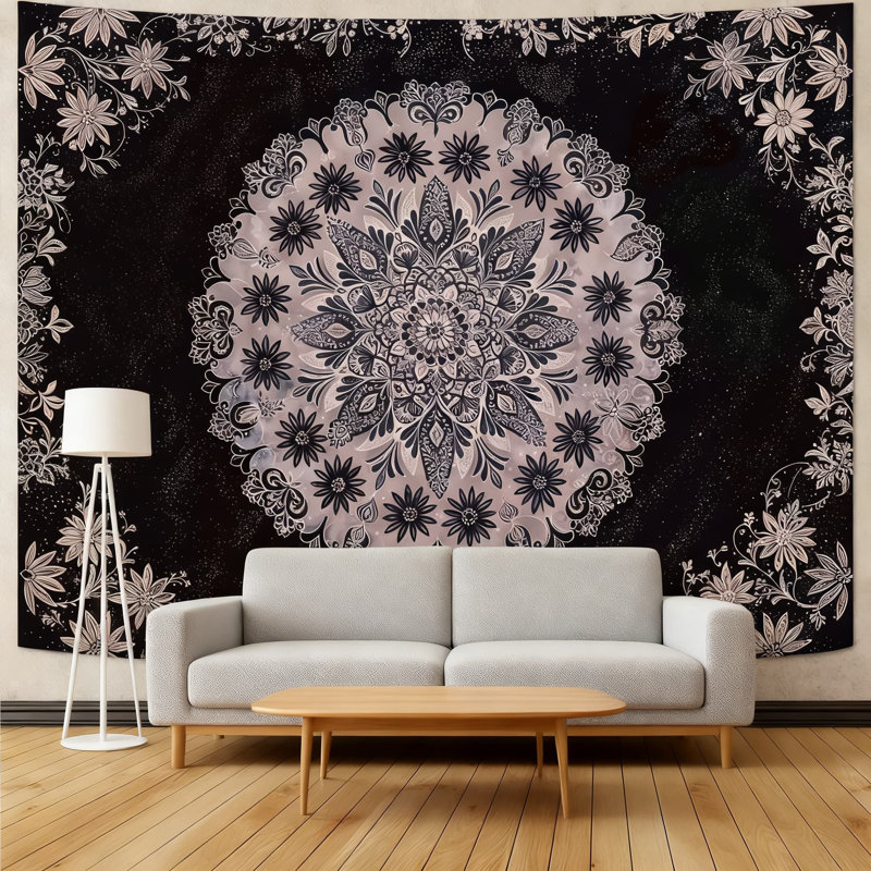 Tapisserie florale Mandala