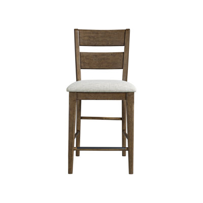 Chene 24" Upholstered Barstool, Honey