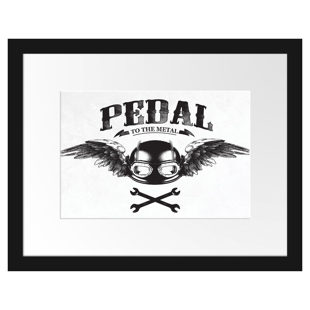 Gerahmtes Poster Pedal Light