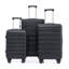 20 po / 24 po / 28 po 3 pièces / ensemble en valise à roulettes ABS, couleur assortie, avec serrure à combinaison